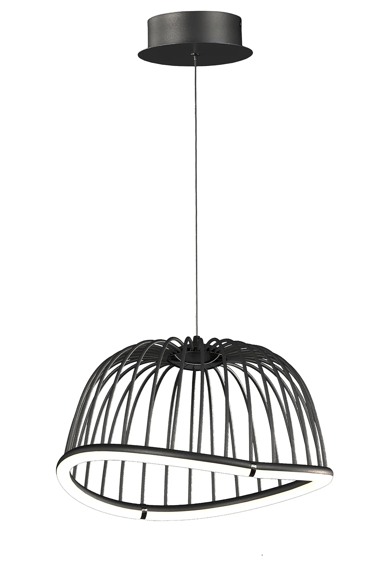 M6685  Celeste Pendant 41cm Round 20W LED Black